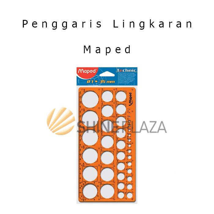 Mal Cetakan Lingkaran Maped - Penggaris Teknik Circle Template Mall Sablon Bulat