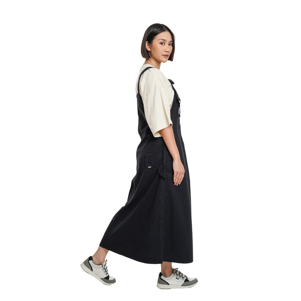 910009579 WS TRISHA OVERALL MIDI DRESS - BLK