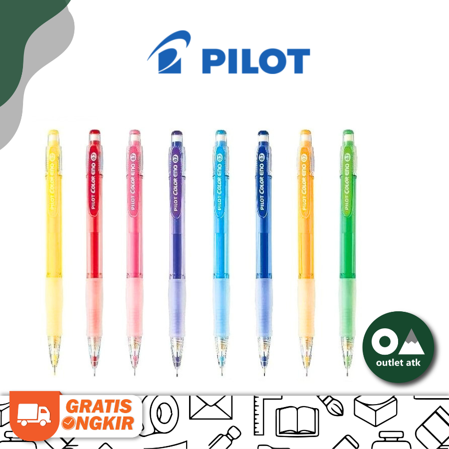 Pensil Mekanik Warna Pilot H-197 Color Eno 0.7mm / Mechanical Pencil Jepang Asli