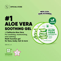 NATURE REPUBLIC [2 PCS] Aloe Vera Soothing & Moisture Gel 300ml | Face & Body Gel Multifungsi Melembabkan dan menyejukkan kulit (soothing/calming effect)