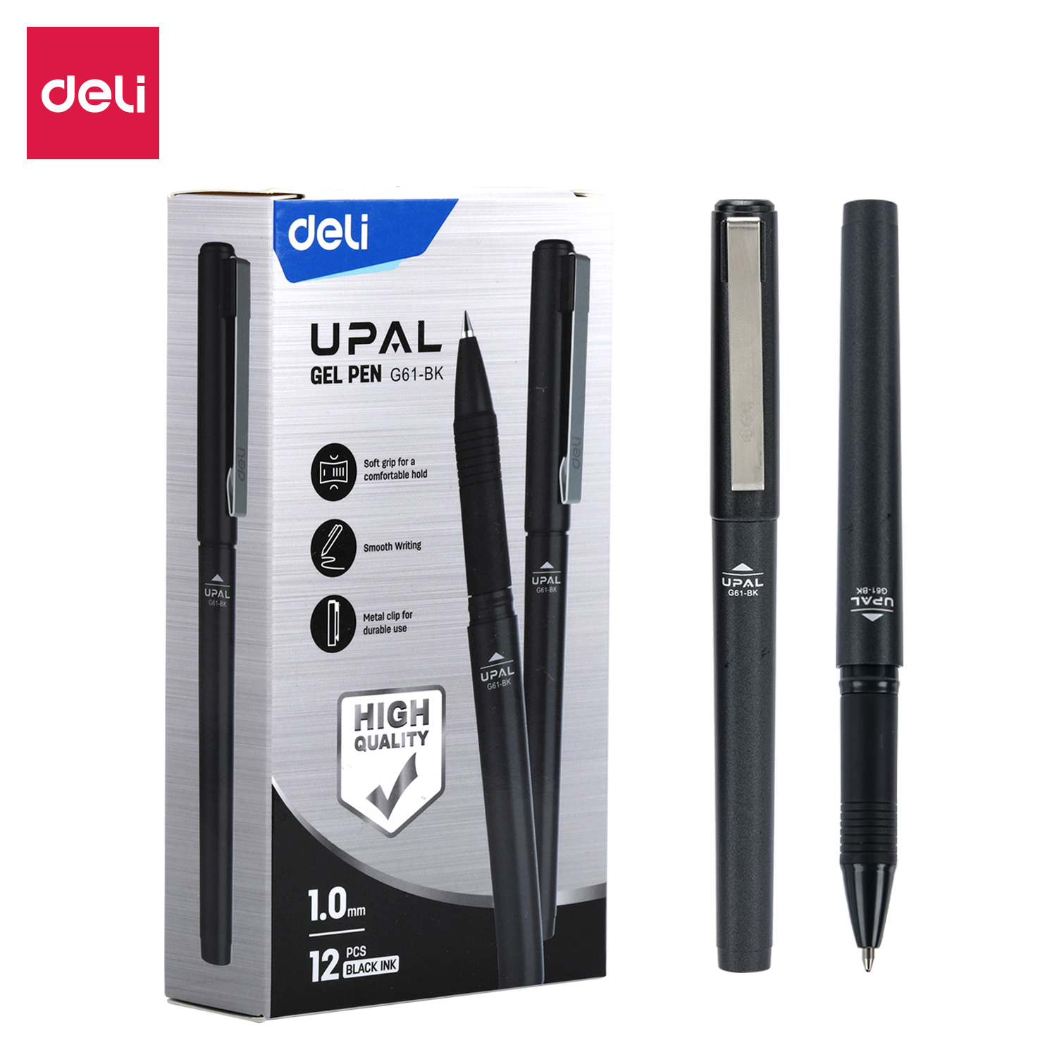 Deli Business Gel Pen / Pulpen Gel Profesional 1.0mm Casing Metal EG61 EG159