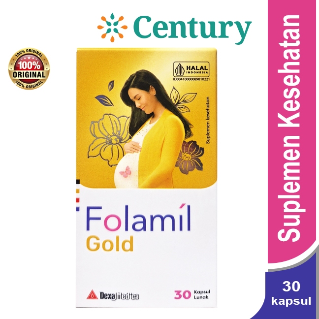 Folamil Gold 30 Kapsul Nutrisi Ibu Hamil - DHA BCAAs Elektrolit Niacin