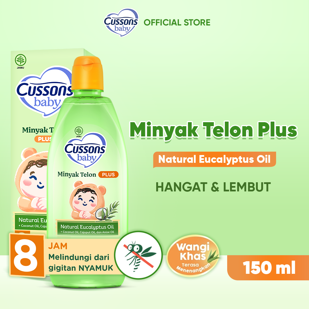 Cussons Baby Minyak Telon Plus Natural Eucalyptus Oil 150ml
