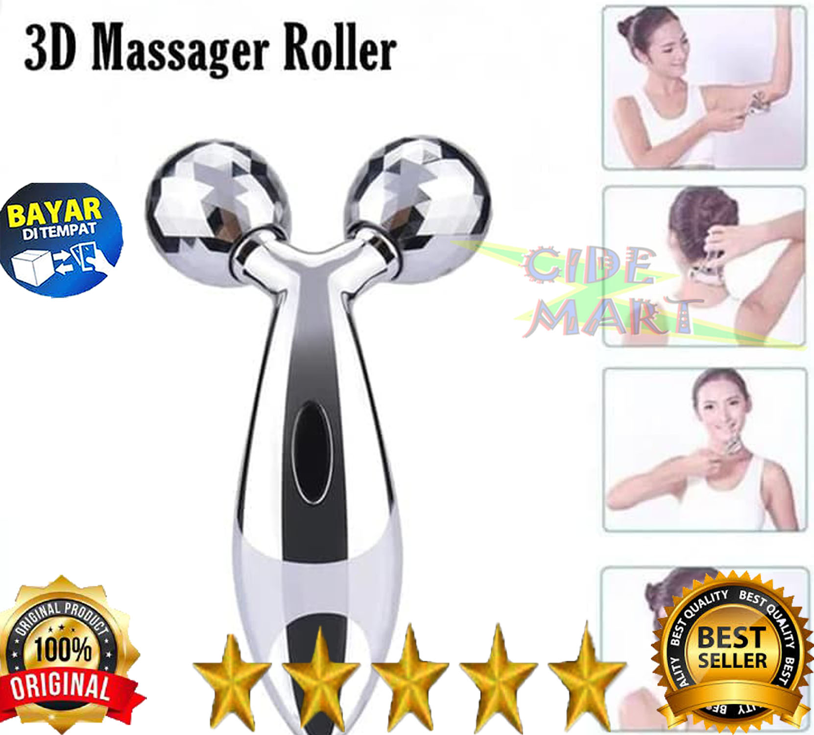 Alat Pijat 3D MASSAGER Manual Pengencang Wajah Kulit Badan Face Lift Body Slimming Masager Roller