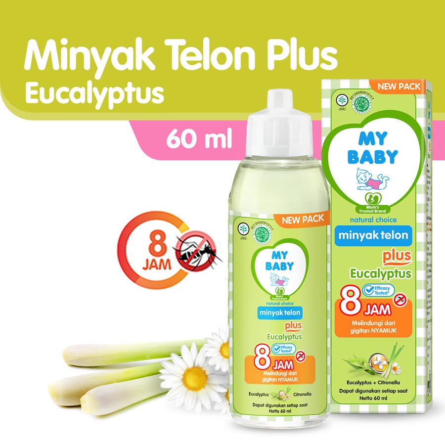 My Baby Minyak Telon Plus Aroma Eucalyptus Anti Nyamuk 150ml/90ml/60ml EXPD 2027/28