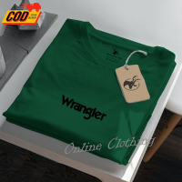 Kaos Wrangler Premium Katun Combed 30S Lengan Pendek Motif Logo - Gaya Korea - Warna Solid - Ukuran S/XXL