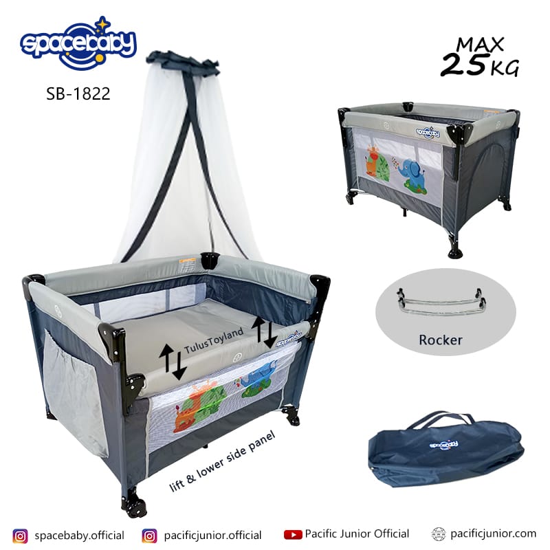 Tempat Tidur Box Bayi Spacebaby SB-1822 & SB-1855