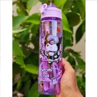 Botol Minum Anak Motif Sanrio Karakter Lucu Ukuran 600ml Sedotan + Tali Tangan BOTOL 1006 SANRIO -Zs