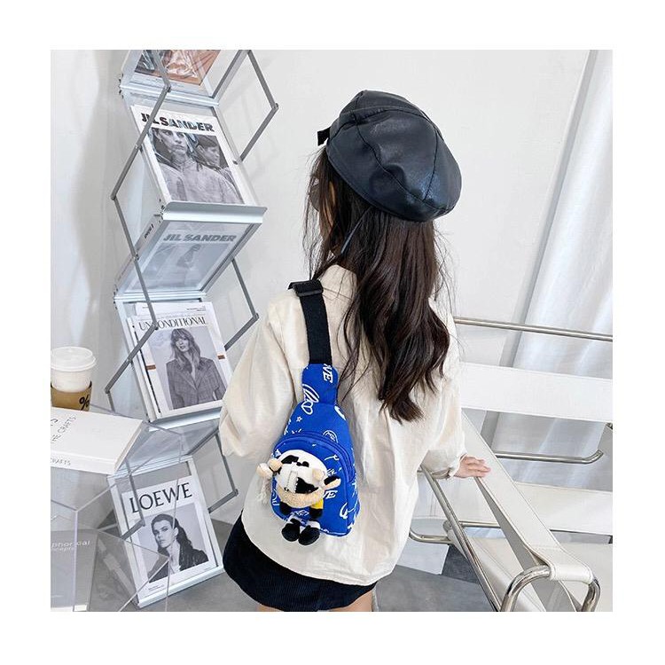 (LOLI JKT)TS-20 Tas ANAK BAGUS Fashion Anak Perempuan/cowok Tas pinggang/selempang Plus Boneka