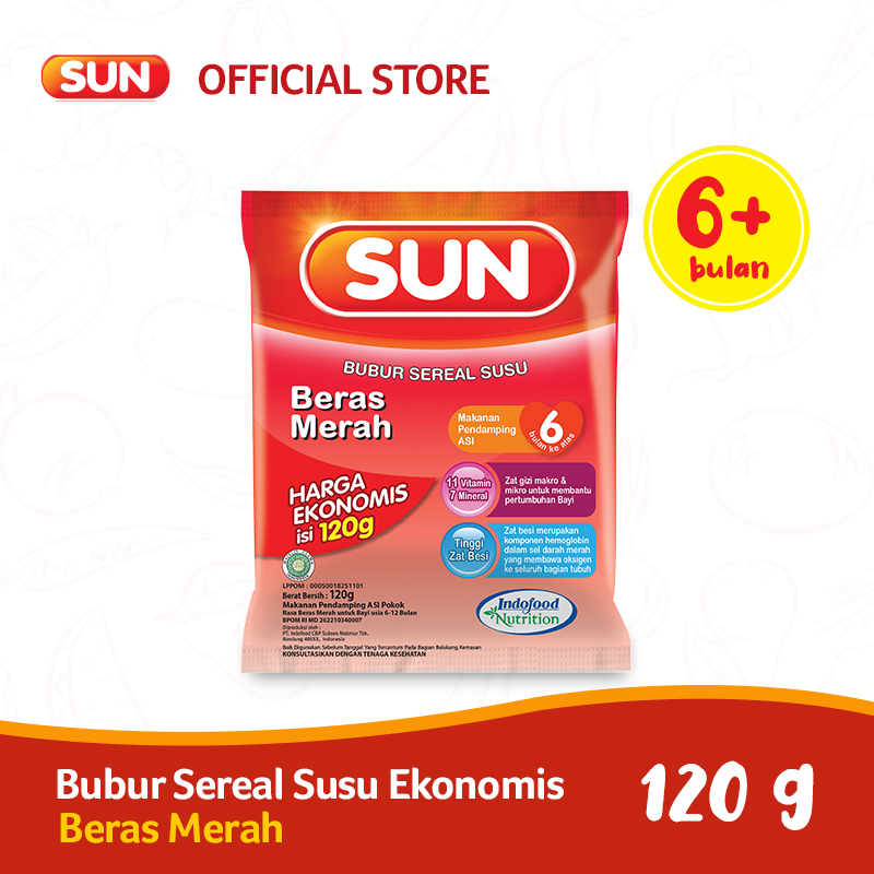 SUN Bubur Sereal Beras Merah Ekonomis 120gr