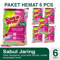 KangSapu Paket 6 pcs 3M Scotch Brite Sabut Jaring ID-T60 Sabut Cuci Alat Plastik