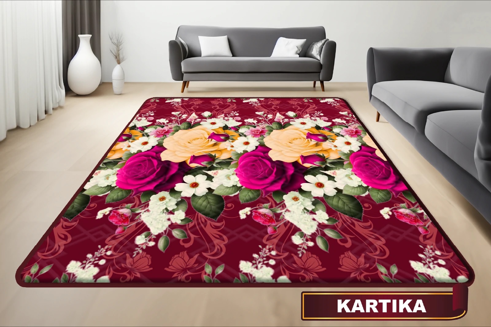 [KARPET BUSA] Bonita Viona Carpet Karpet Busa Malaysia Motif Minimalis Anti Licin Permadani