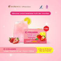 C+Collagen 3 Box Isi 18 Sachet - Minuman Collagen Tripeptide 500mg + Vit C 1000mg untuk Kesehatan Kulit dan Imunitas