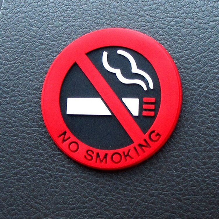 Simbol Logo No Smoking Emblem Dilarang Merokok Dengan Perekat 3M Aksesoris Interior Mobil Satuan