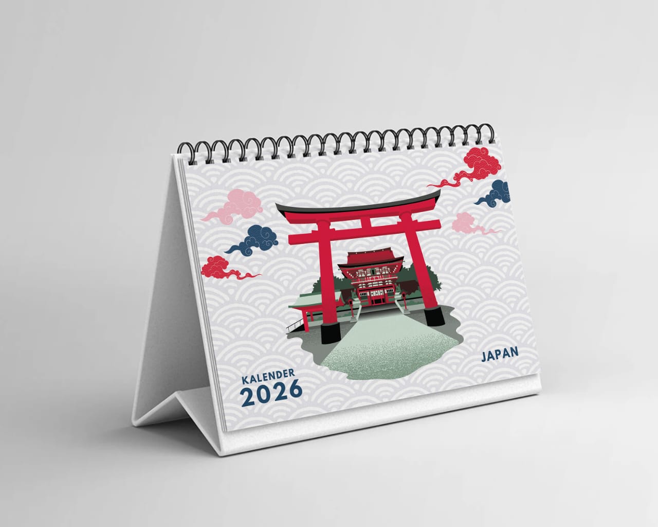 Kalender Meja Tahun 2026 ukuran A5 (148 x 21 cm) Kalender meja Kantor & Kelas Sekolah
