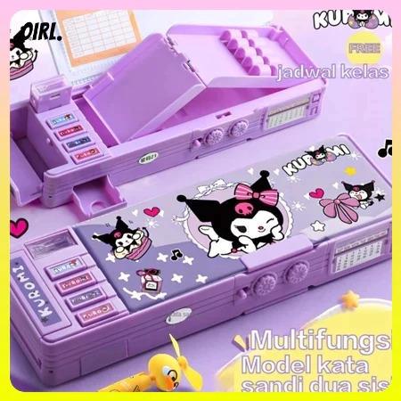 Tempat Pensil Password Karakter Astronot Rocket Kuromi Melody Cinnamoroll – Multifungsi + Rautan