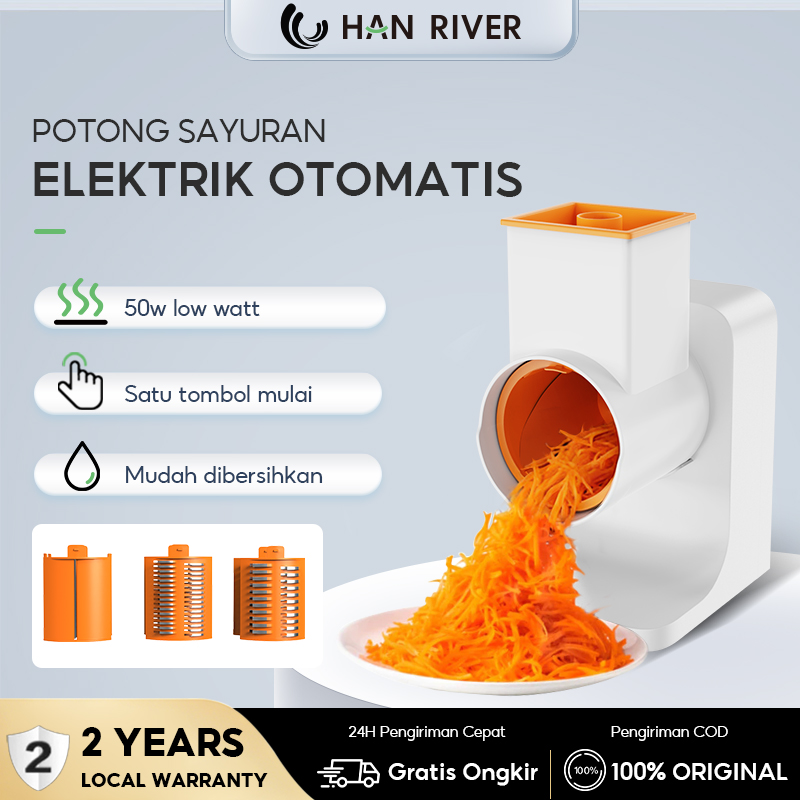 HAN RIVER chopper 50w low watt mesin pemotong sayur 3 in 1 multifungsi satu tombol cepat 3s