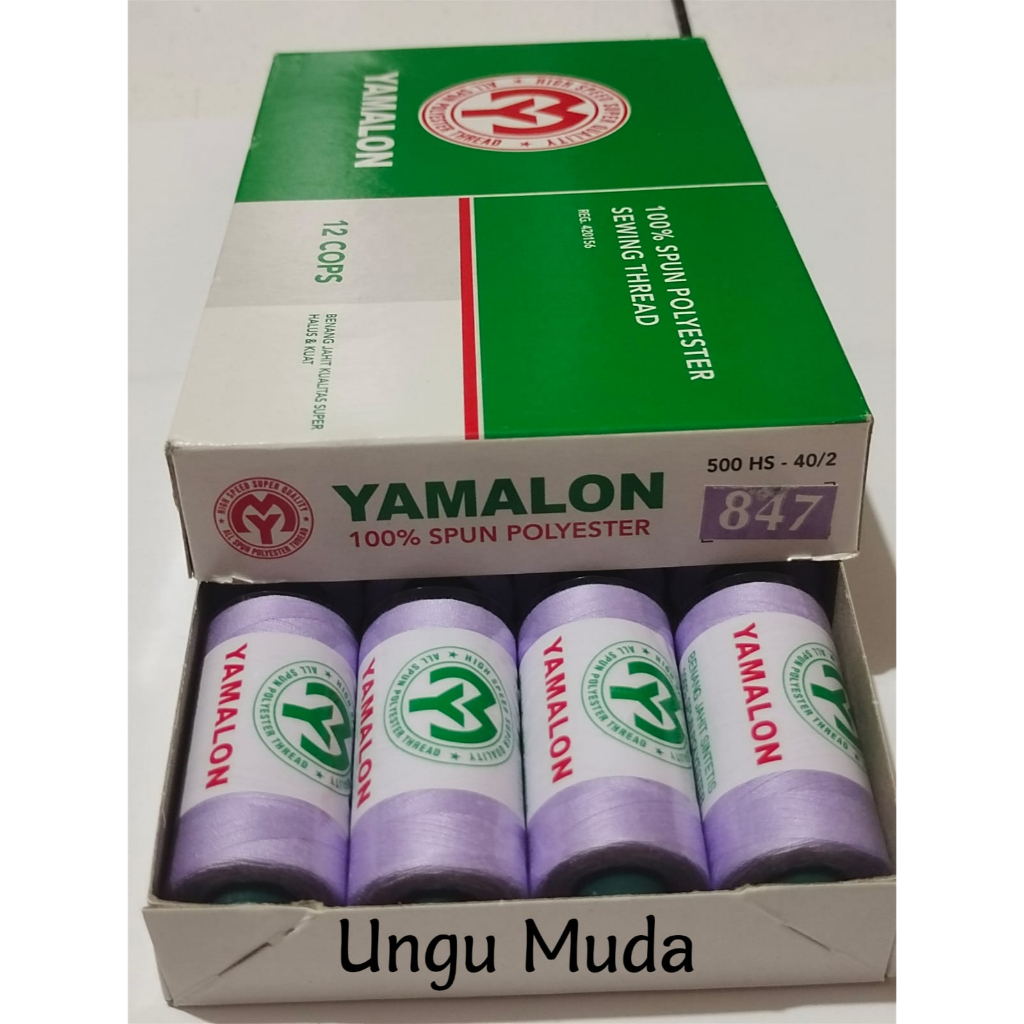 Isi 12 pcs - Benang Jahit Yamalon 40/2 500 yard / benang yamalon per 1 lusin