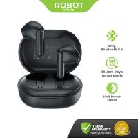 GAMEN x ROBOT TWS Wireless Earphone Original Super Bass Suara Jernih Bluetooth Chip 5.3 Handsfree Bluetooth Mic HD Clear Call Untuk HP Android iOS Laptop PC T50S