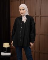 Mayoutfit.id Elainca Shirt | Kemeja Katun Bordir Wanita Oversized Blus