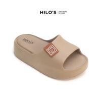 Hilos - Sandal Selop Wedges Wanita Sandal Karet Motif Beruang Lucu Antislip