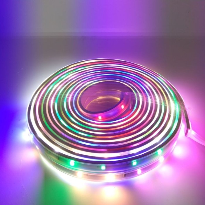 LAMPU LED STRIP SELANG MERAH PUTIH 3528 2835 220V + ADAPTOR 10M