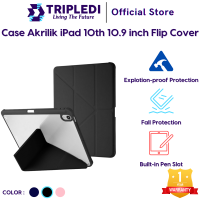 TRIPLEDI Case Acrylic For iPad 10th Generation 10.9 inch Casing PU Leather Foldable Y Magnetic Soft TPU Flip Cover Akrilik Shockproof