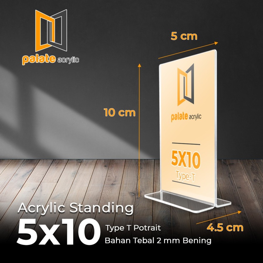 AKRILIK NOMOR MEJA 5X10 T AKRILIK QR CODE / ACRYLIC TENT CARD / ACRYLIC TENT HOLDER / TANDA PEMBATAS