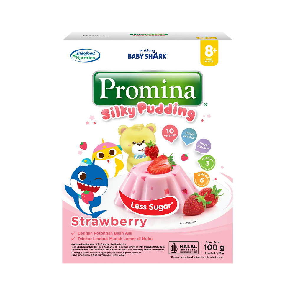 Promina Silky Puding Strawberry 100gr