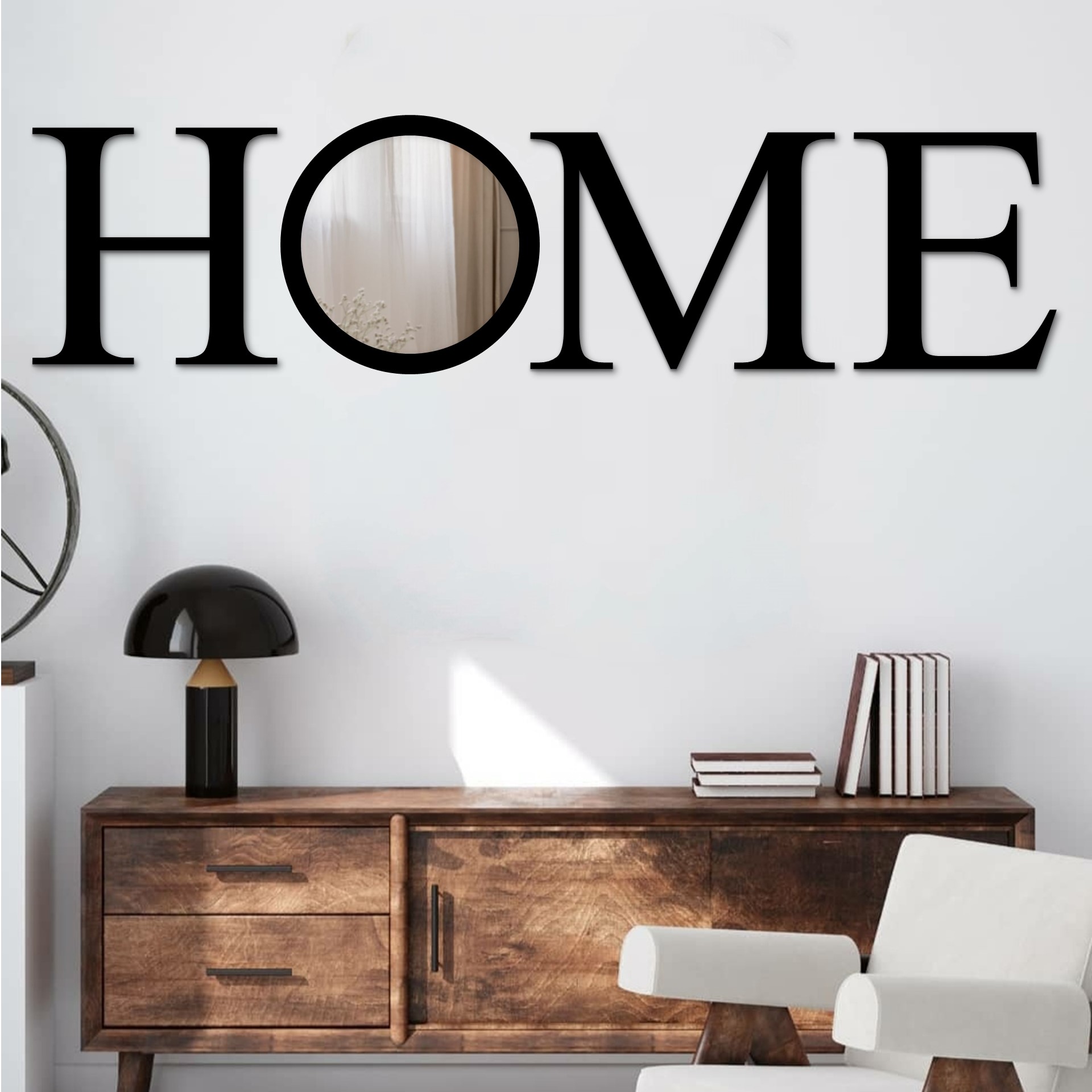 Home Hiasan Dinding Cermin 1 Set 4 Pcs 565cm x 185cm