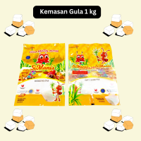 100 Pcs Plastik Gula Kemasan ukuran 1 kg Pasir Putih Tebal Sablon Laminasi Murah Semut Saset