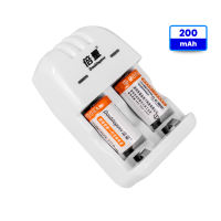 DOUBLEPOW Charger Baterai 2 slot + 2 PCS CR2 Battery 200mAh - DP-K06