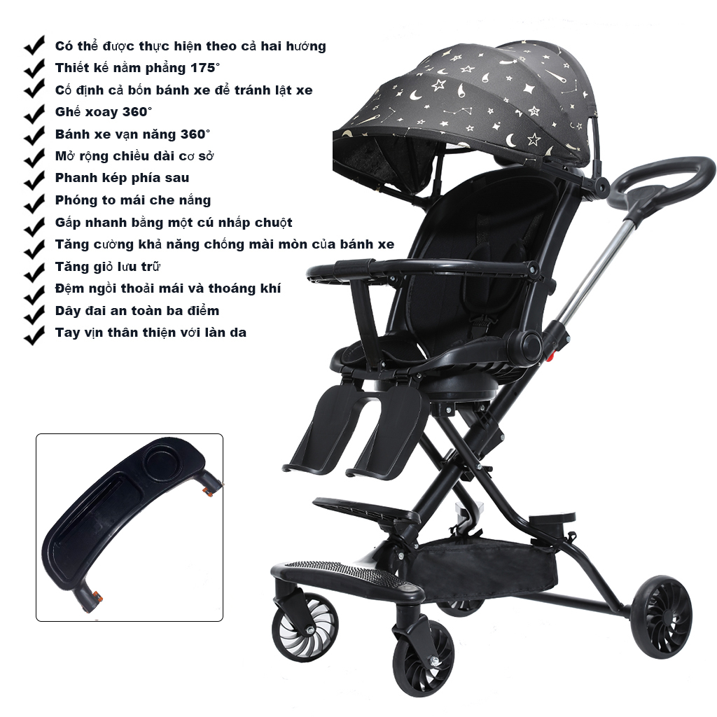 Mmflight Stroller Baby Kereta Dorong Bayi 2 Arah Lipat Stroller