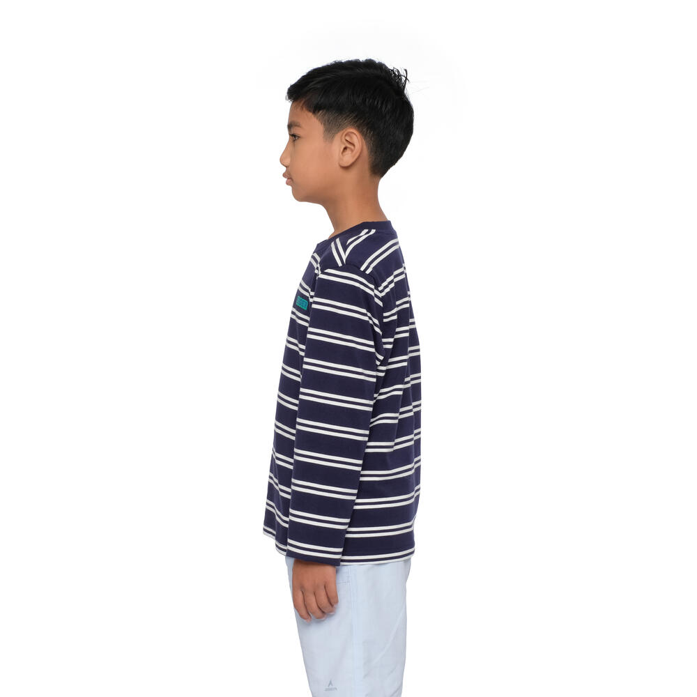 910010505 JR MOORLAND STRIPE LS TEES 1.0 - NAV