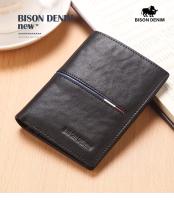 Bison Denim-Dompet Vertical Pria Kulit Sapi / Dompet Koin dan Card Holder (N4437-2B)