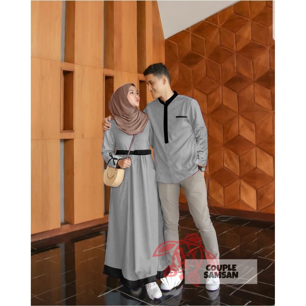 Baju Muslim Modern SAMSAN COUPLE BOM MOSSCRAPE ( Dapat GAMIS + KEMEJA ) Baju Gamis Couple Modern 2020 Pasangan Baju Couple Keluarga Couple Pasangan Muslim Baju Couple Kondangan Gamis Couple Pasangan Kemeja Muslim Baju Couple Kemeja Baju Couple