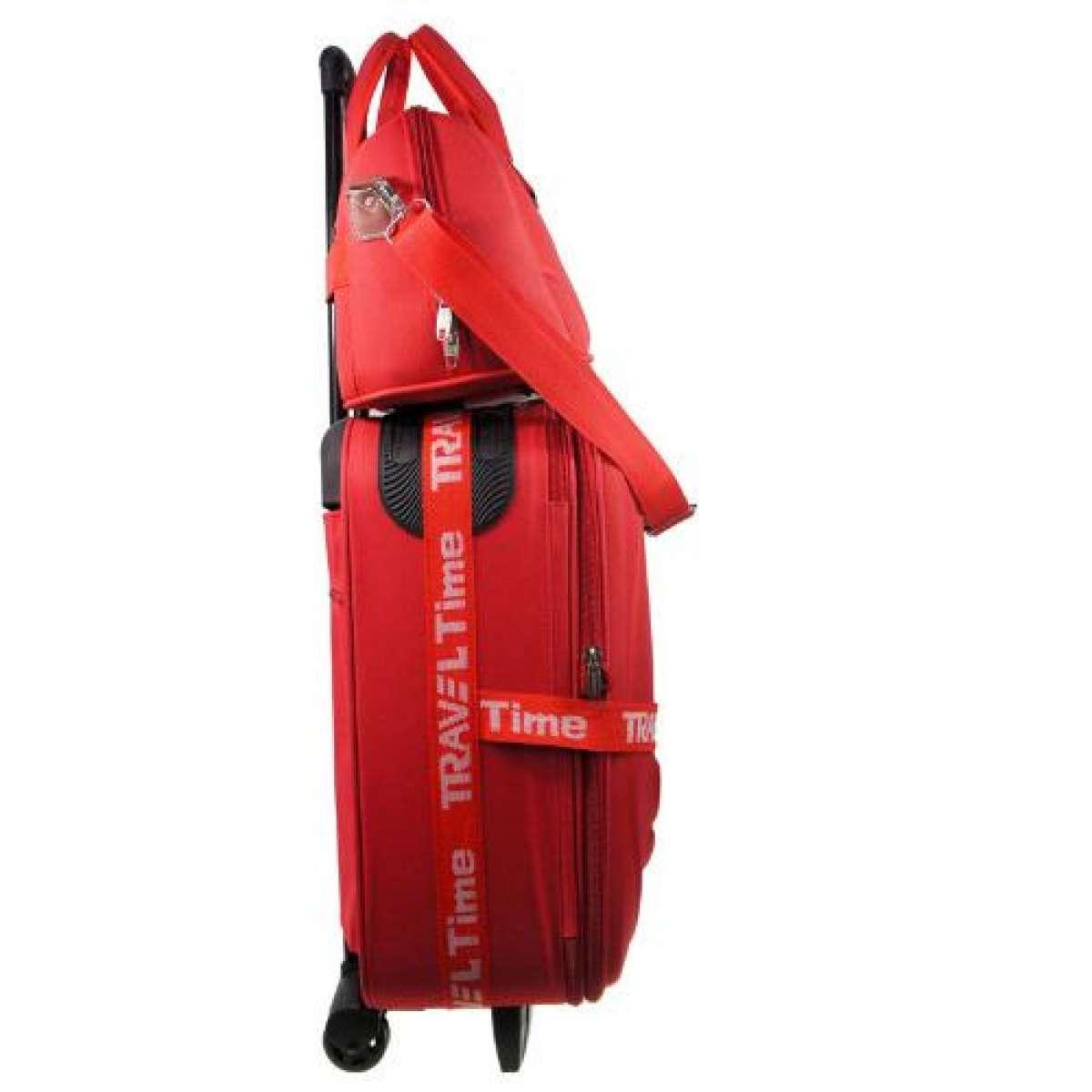 Detail Gambar Traveltime 5459 - Tas Koper Set Kabin Softcase 20 inch + 6189 Tote Bag - Merah - Gratis Pengiriman JABODETABEK Terbaru