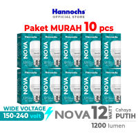 Hannochs Lampu Bohlam LED NOVA 12W Cahaya Putih Paket isi 10pcs