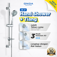 ONDA Hand Shower Mandi Tiang SB 21 Kepala Shower Set Shower Heads Kepala Shower Full Set Tiang 3 Mode Air Deras Anti Bocor Sower Genggam