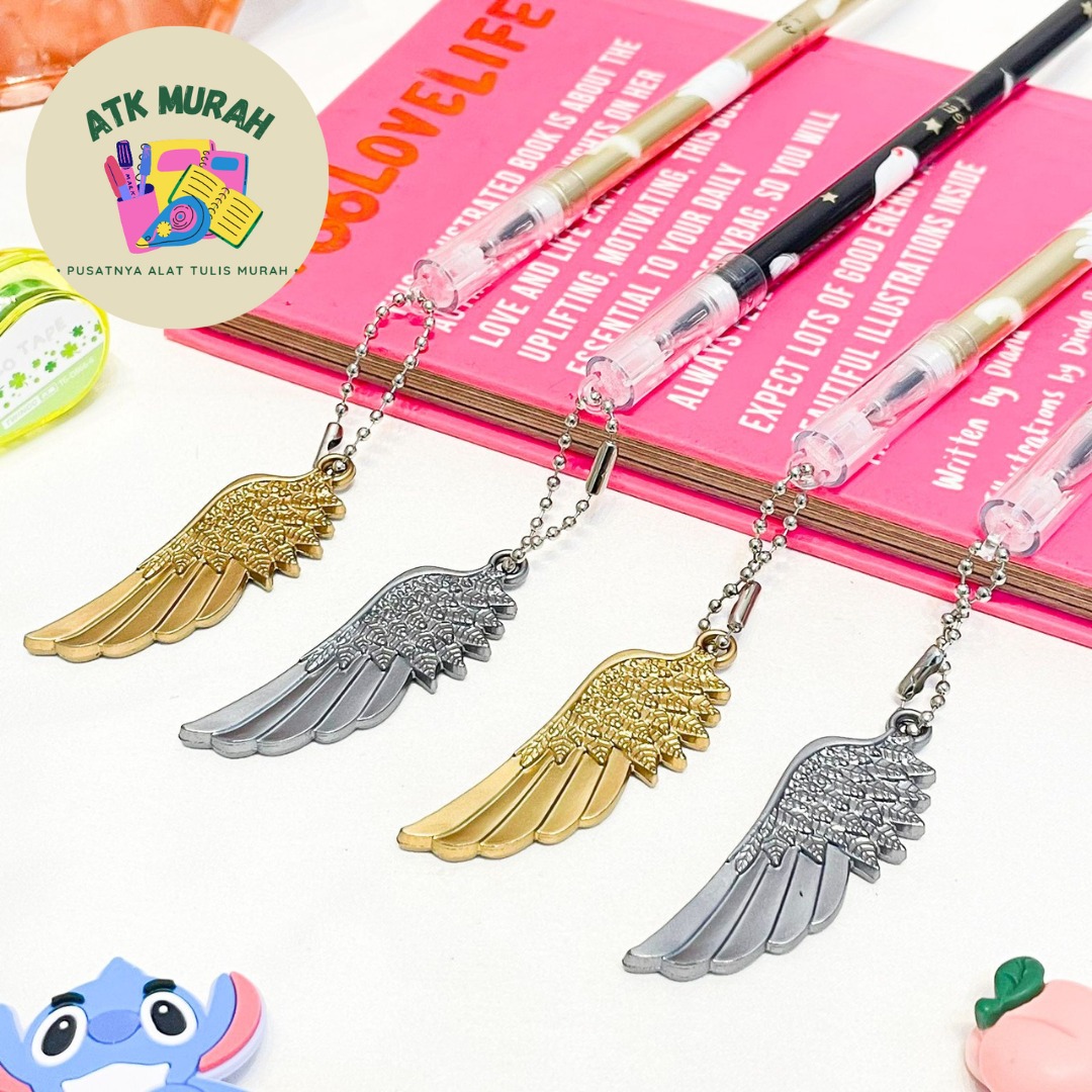 PULPEN GANTUNGAN SAYAP ANGEL PG-1044 ALAT TULIS SEKOLAH AESTHETIC KOREA COD LUCU TERMURAH