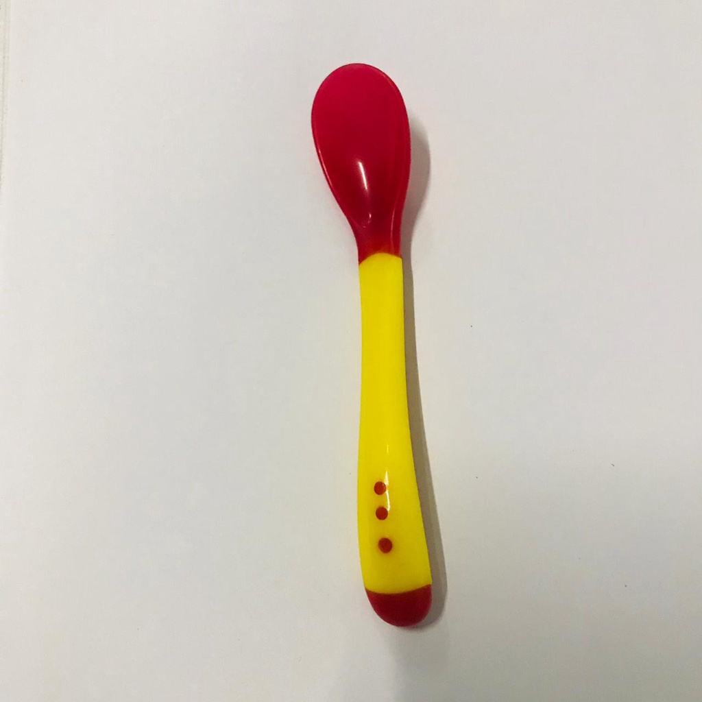✧YUKSHOPING✧ R577 Sendok makan bayi / sendok garpu Sensor Panas silikon / Peralatan Makan Bayi R577