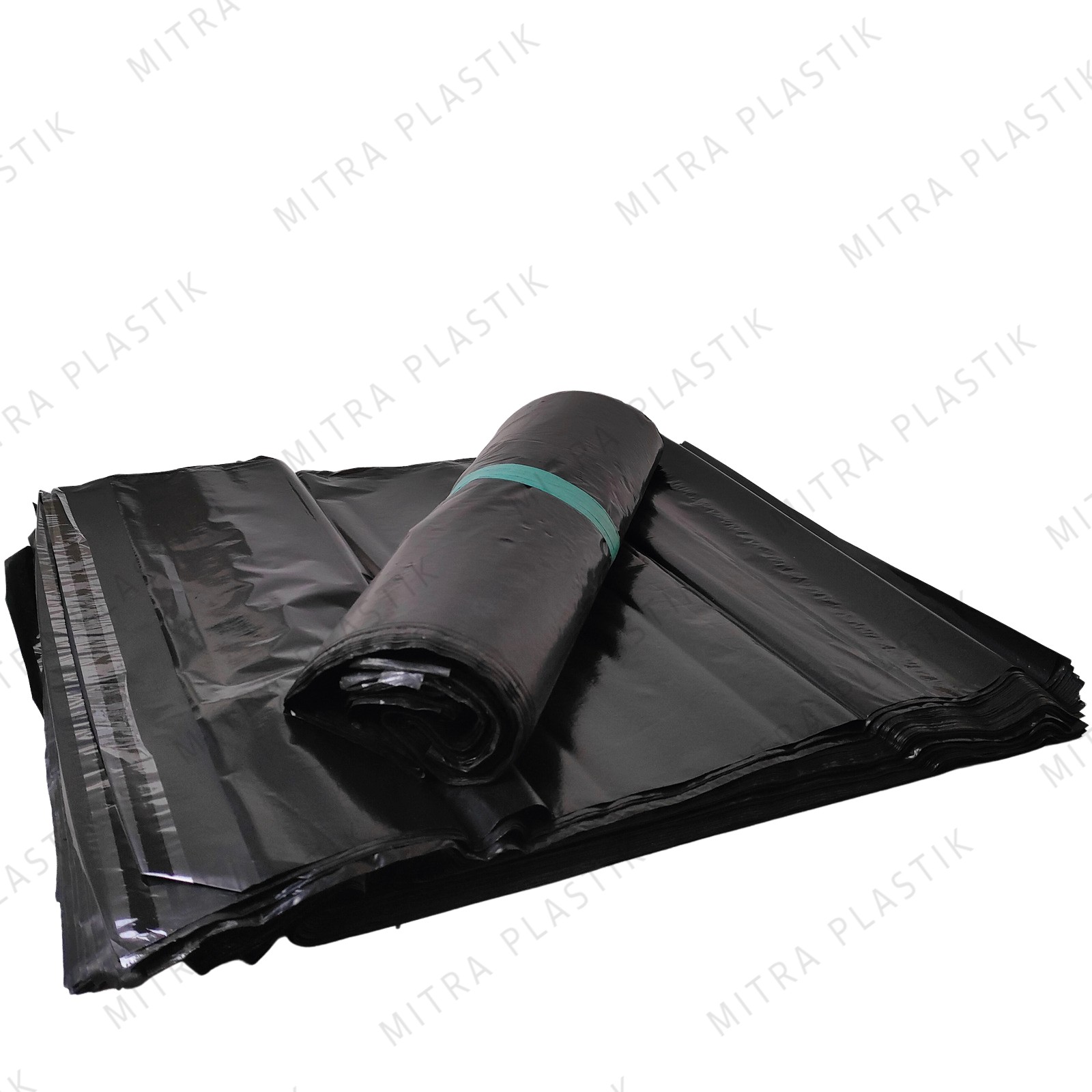 Plastik Polymailer 17x30 cm isi 100 pcs Packing Online Shop Hitam Silver Pink Kuning Ungu Biru Kantong Lem Seal Amplop 17 x 30