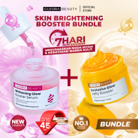 CLEORA BEAUTY - Skin Brightening Booster Bundle 2in1 - Whitening Glow Booster Serum & Exclusive Jelly Booster Vit C | Skincare Perawatan Wajah Membantu 7 Hari Mencerahkan Menyamarkan Noda Hitam dan Meratakan Warna Kulit Lebih Cerah Sehat Glowing BPOM