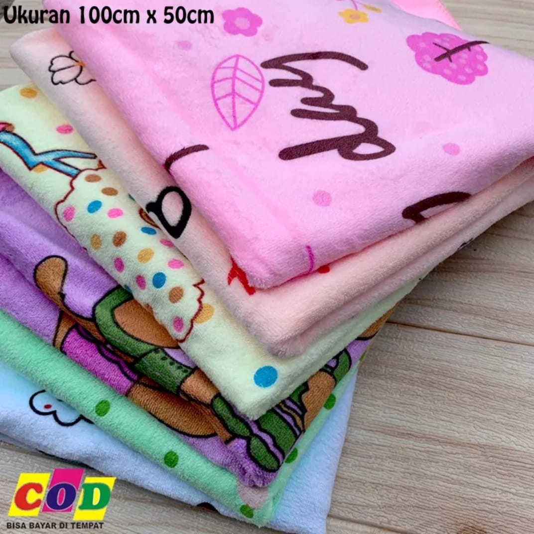 PROMO Handuk Bayi Halus Handuk Lembut dan Halus Handuk Anak Motif 60x120cm - Random