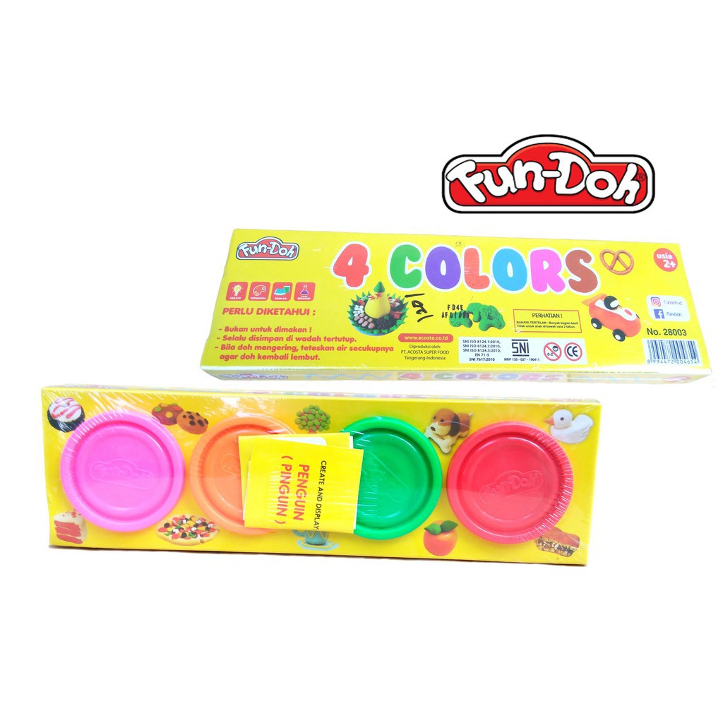 Mainan Fun Doh 4 Warna Lilin Play Doh 4 Warna