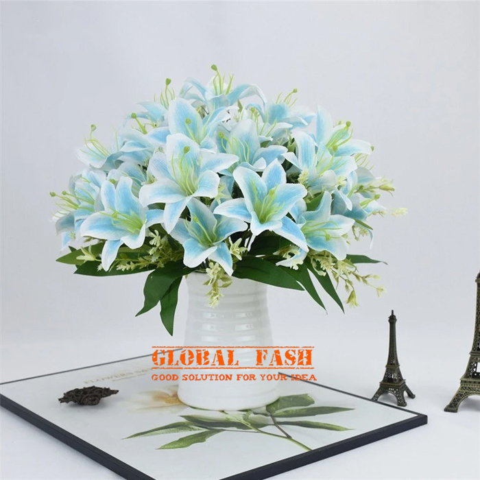 Bunga Lily Hias / Bunga Artificial Lily / Tanaman Palsu Bunga Plastik / bunga Artificial Flower Lilium