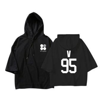 Korea Fashion BTS Bangtan Boys 2th Album Wings 3/4 Katun Lengan Hoodie Tipis Pullovers