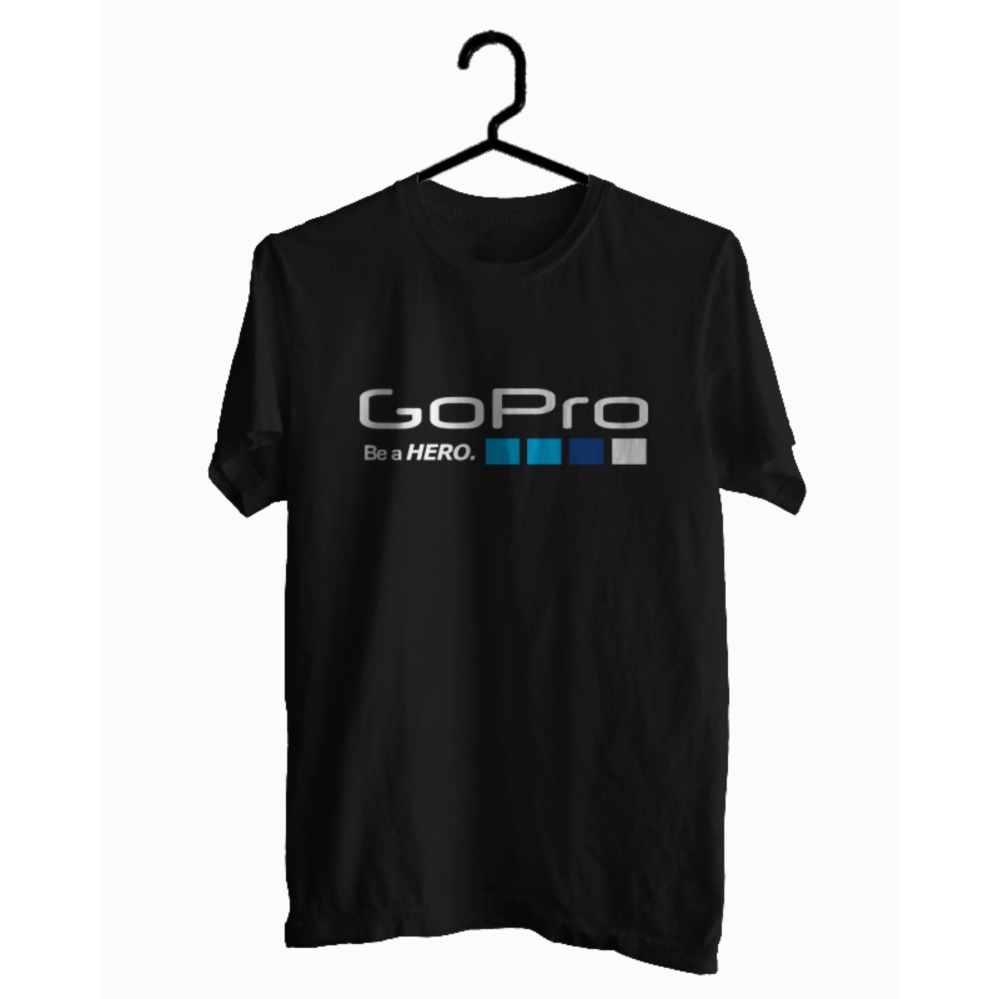 Hujjah Cloth - Kaos Pria GoPro Cotton Combed 30s - T Shirt Pria Go Pro Cotton Combed 30s - Hitam kaosmart – kaos cotton combed 30s we bare bears wbb // kaosdistro