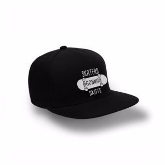 fitur topi baseball skaters gonna skater black logo white fitur topi baseball skaters gonna skater black logo white