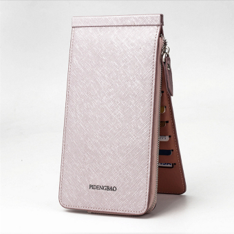 Dompet Kartu Wanita Versi Korea Mini Banyak Tempat Kartu (Ungu muda)